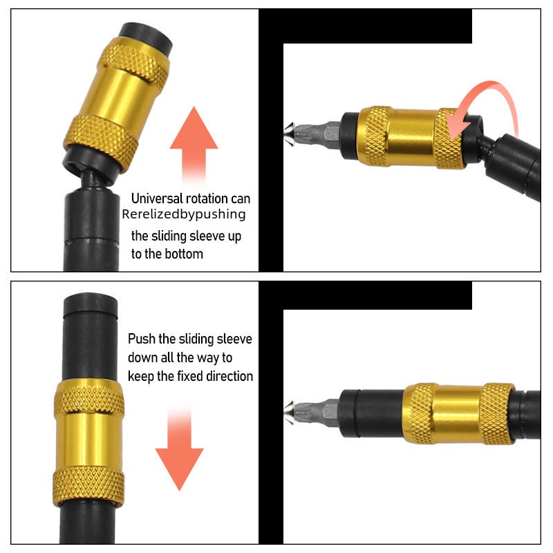 Quick Adapter Rod Bit Extension Rod Electric Screwdriver 145mm Extended Hexagonal Handle Quick Release Self-Locking Rod(Hexagon handle quick release self-locking Rod-) - Image 2
