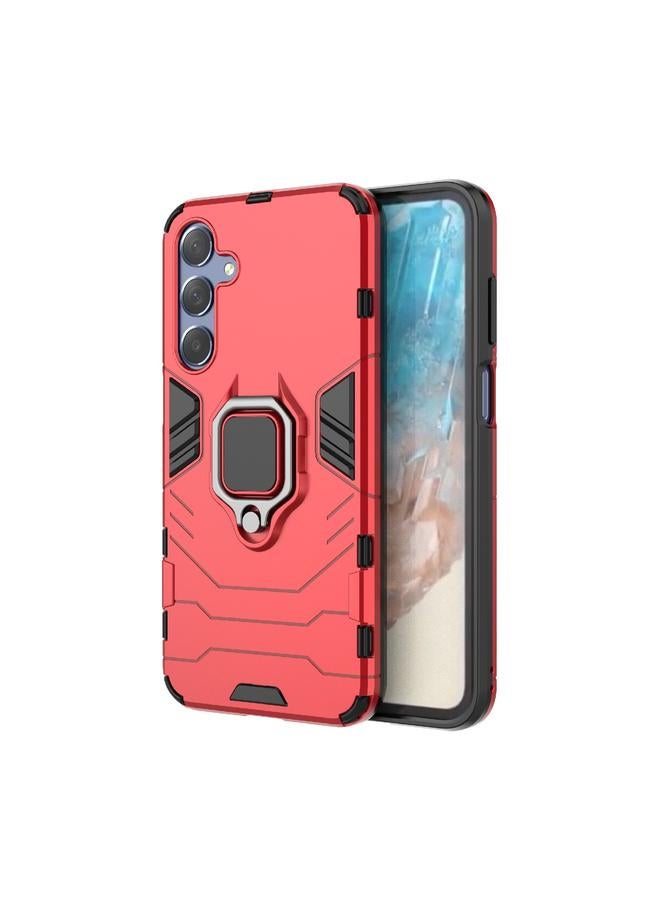 اس-توب جراب لهاتف Samsung Galaxy M35 PC + جراب هاتف واقٍ مقاوم للصدمات من مادة TPU مع حامل حلقي مغناطيسي - Image 1