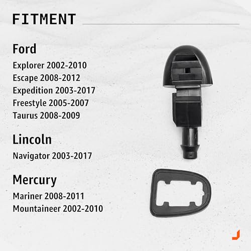 Click&Fit Rear Glass Washer Spray Nozzle for Ford Explorer 2002-2010, Escape 2008-2012, Expedition 2003-2017, Freestyle Taurus, Lincoln, Mercury – Rearview wiper washer jet replases 1L2Z17603BA by Click&Fit - Image 2