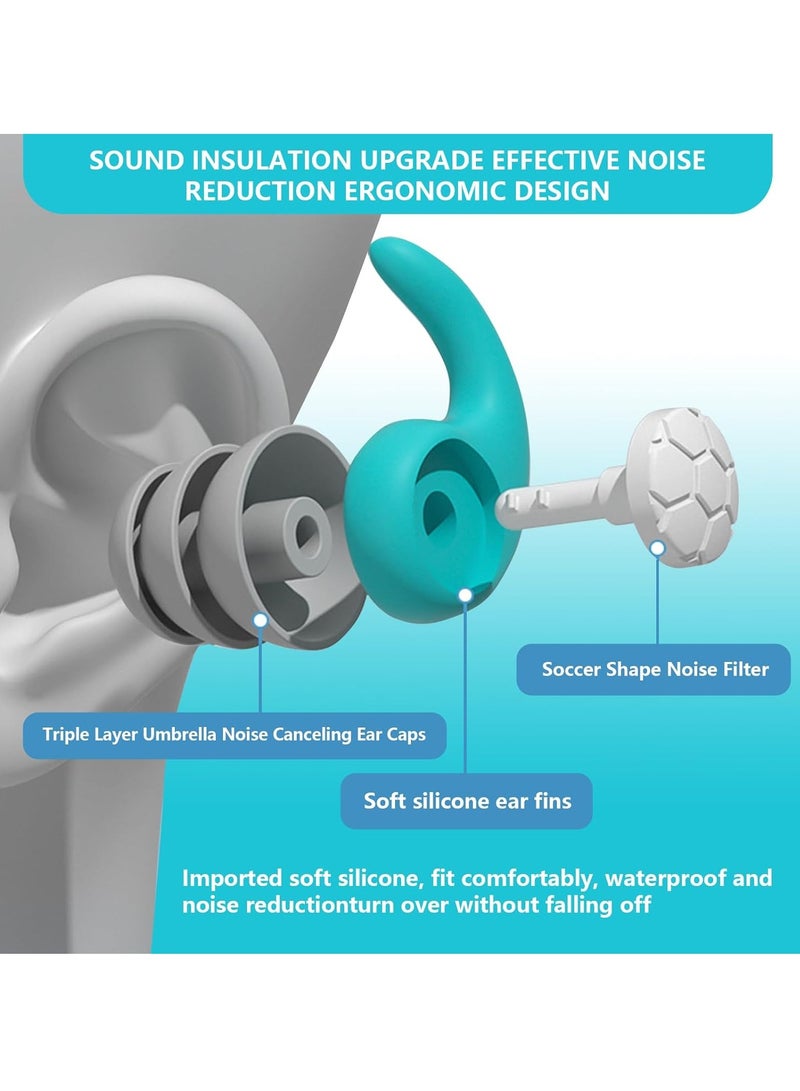 ARNOTEC Ear Plugs for Noise Reduction - Soft Silicone Ear Plugs [Three Layer] Ear Plugs for Sleeping and Concentration, Social Gatherings, Noise Sensitivity & Parenting - 40dB  - Image 4