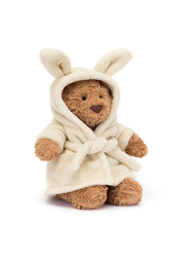 Jellycat Bartholomew Bear Bathrobe Outfit - Removable Robe Plush – Soft Stuffed Toy with Cordy Legs, Cute Valentine’s Gift for Kids & Adults, Collectible Jellycat, 22cm - Image 2