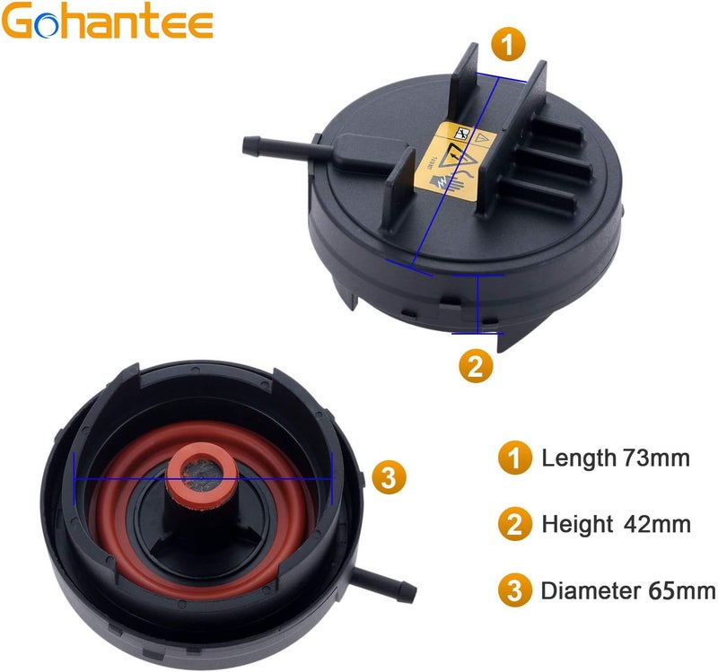 gohantee غطاء صمام رأس أسطوانة المحرك PCV من gohantee، معدن أسود، بديل مباشر لمحركات BMW N20 N26 N51 N52، سيارات BMW E82 E90 E70 Z4 X3 X5 128i 328i 528i (2006-2013) - 11127552281 وزن معتدل - Image 4