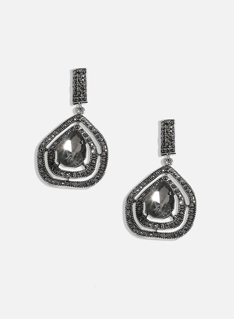 SOHI Rhinestone Abstract Artificial Drop Earring Jewellery