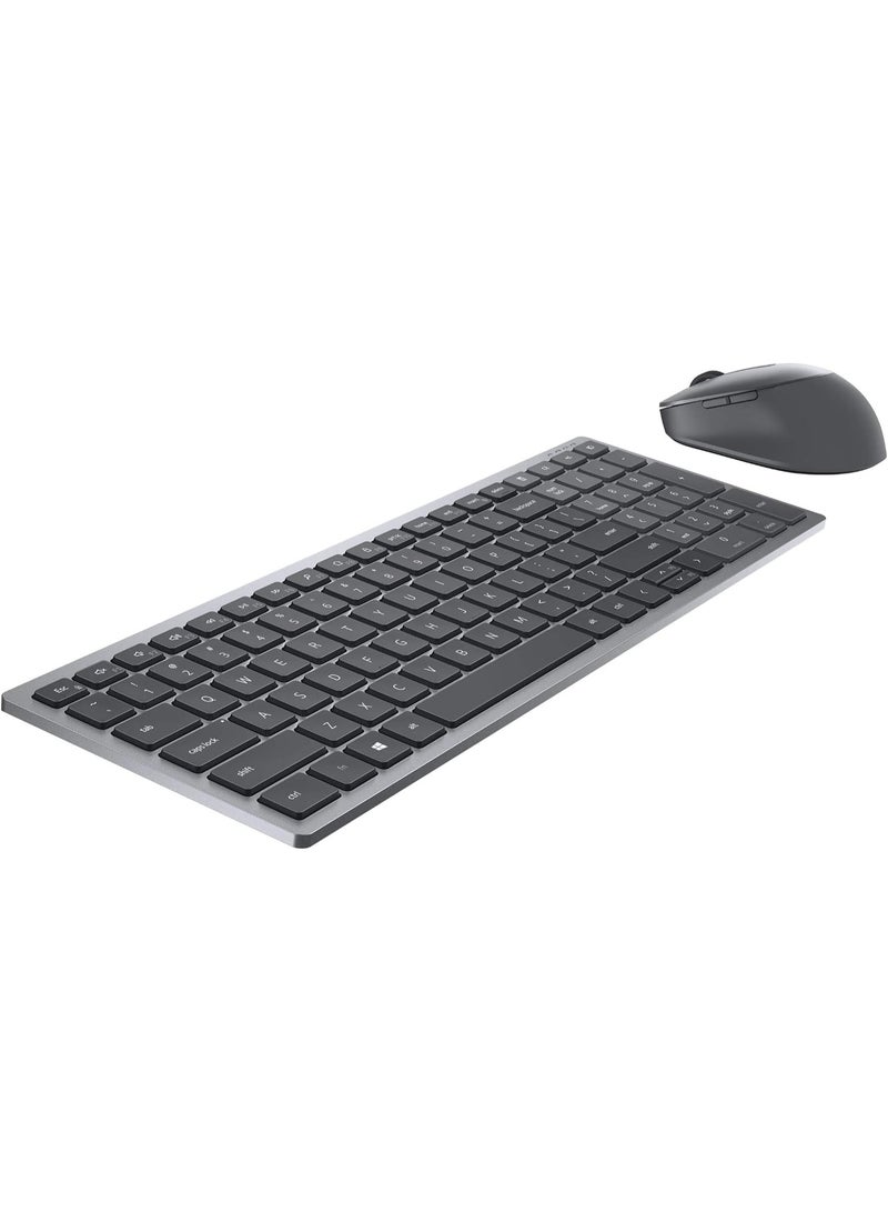 Dell KM7120W Multi-Device Wireless Keyboard and Mouse Combo, QWERTY Arabic-English, Titan Gray, Bluetooth 5.0 & 2.4GHz, 3-Device Connectivity - Image 2