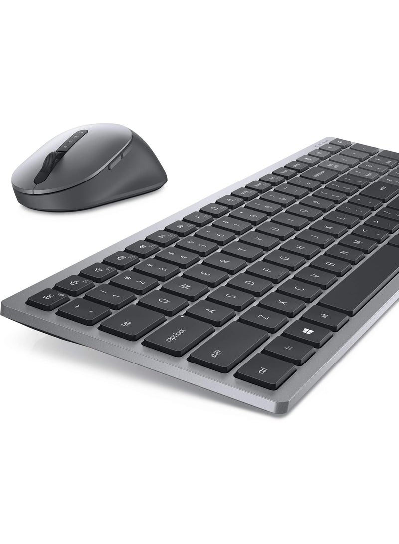 Dell KM7120W Multi-Device Wireless Keyboard and Mouse Combo, QWERTY Arabic-English, Titan Gray, Bluetooth 5.0 & 2.4GHz, 3-Device Connectivity - Image 3