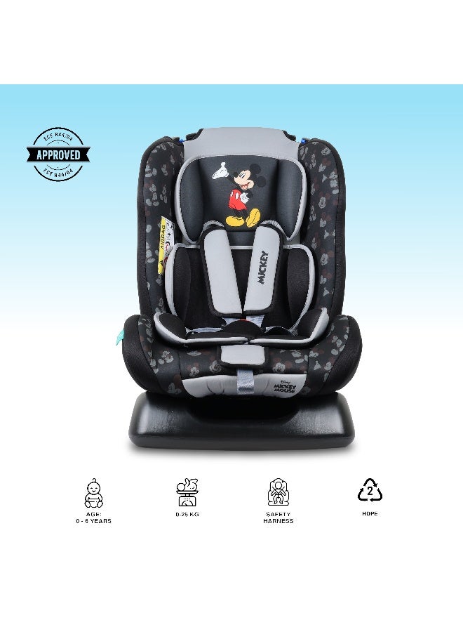 Disney Trucare FZC Disney Mickey Mouse Baby/Kids 3 In 1 Car Seat 4 Position Comfort Recline Angle Recline Suitable From 0 Months To 6 Years Group 0+/1/2, Upto 25Kg Multicolor - Image 3