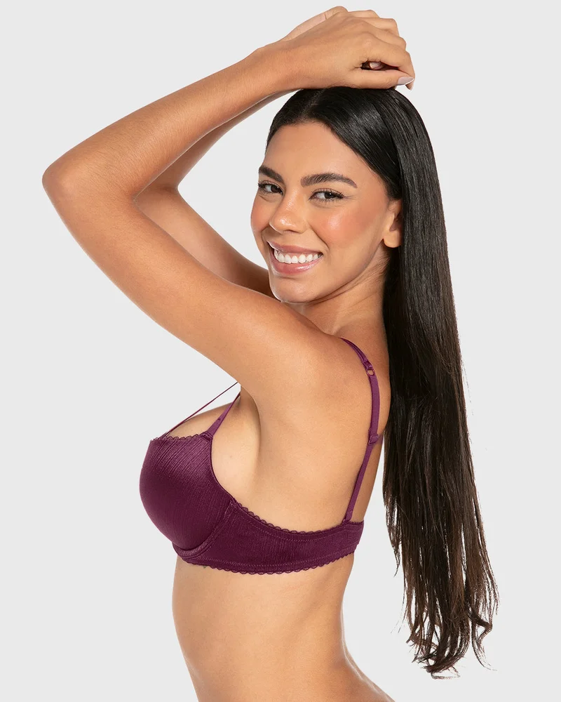 Isla & Evie Isla & Evie Microfiber Gel-Padded Plunge Bra