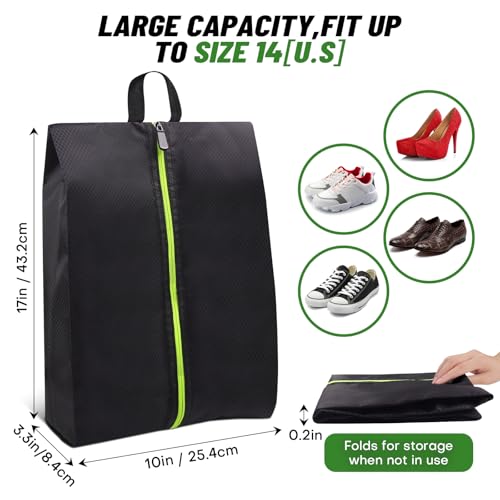 Rolitwils Roliwils Smell Proof Shoe Cleat Bag with Reinforced Handle Odorresistant Cleat Bag with Carabiner Travel Shoe Organizer for Men Baseball Soccer Footwear Storage - Image 3