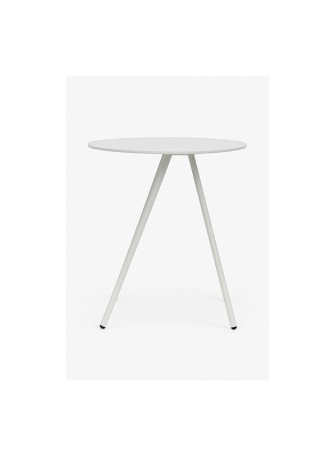 YI ONE Corner Table – Round White Powder-Coated Top with Metal Legs, 500×500×600 mm, Indoor & Outdoor Side Table for Sofa, Bed, Office & Home - Image 4