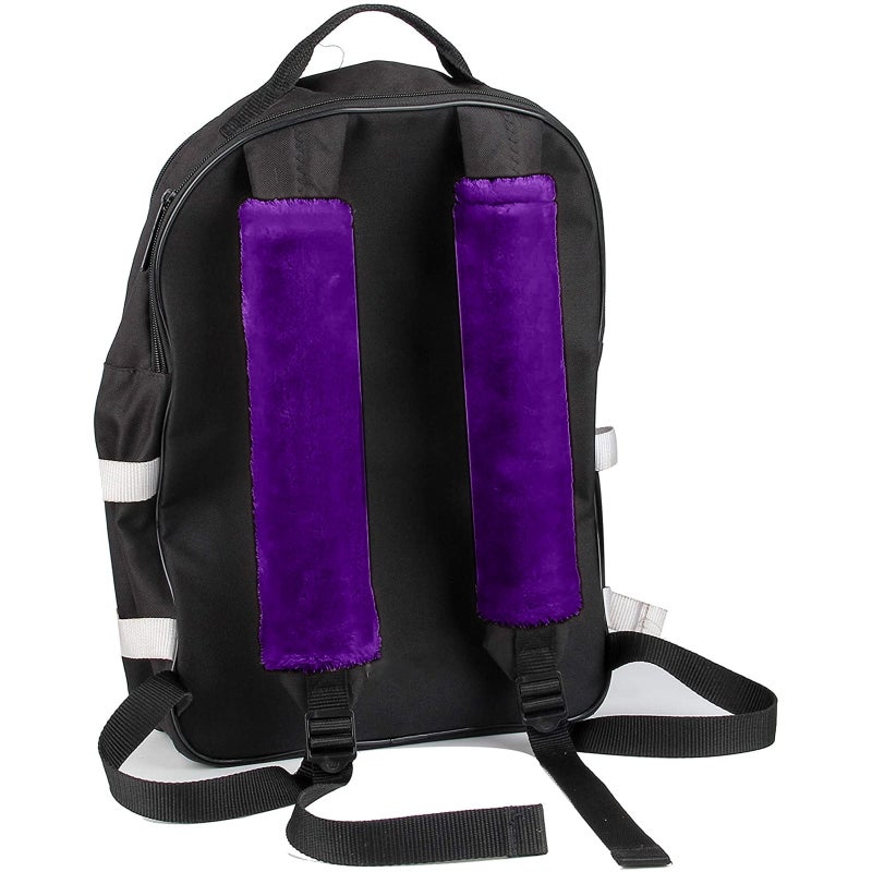 2-piece soft sheepskin shoulder cover (black, common for car backpacks) - Image 3