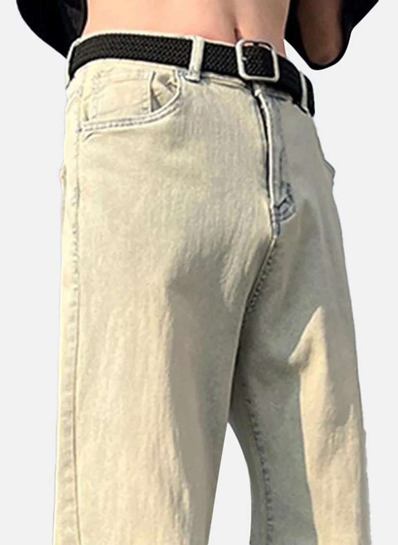 YUNIQEE Grey Solid Mid Rise Slim Bootcut & Flared Jeans