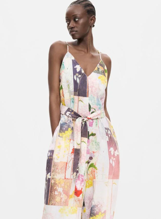 DESIGUAL Printed Long Jumpsuit