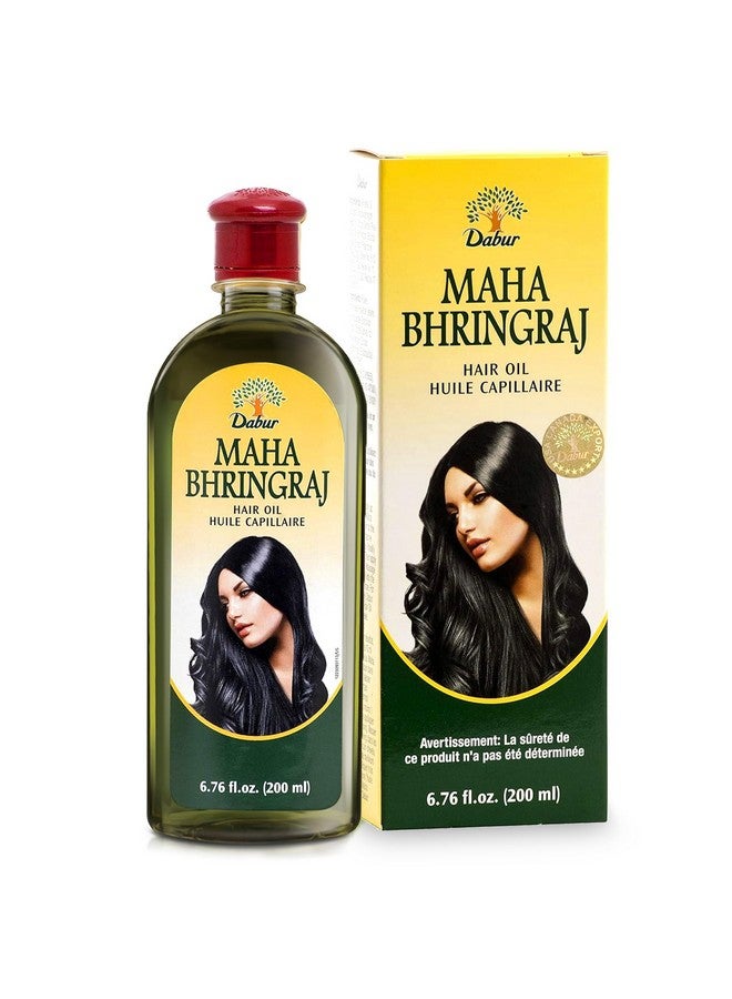 دابر زيت شعر ماها برينجاج العشبي الأيورفيدا - إكسير طبيعي لترطيب الشعر وفروة الرأس الصحية، زيت شعر مغذي لشعر ناعم وسهل التصفيف من الجذور إلى الأطراف - 200 مل (6.76 أونصة سائلة) - Image 1