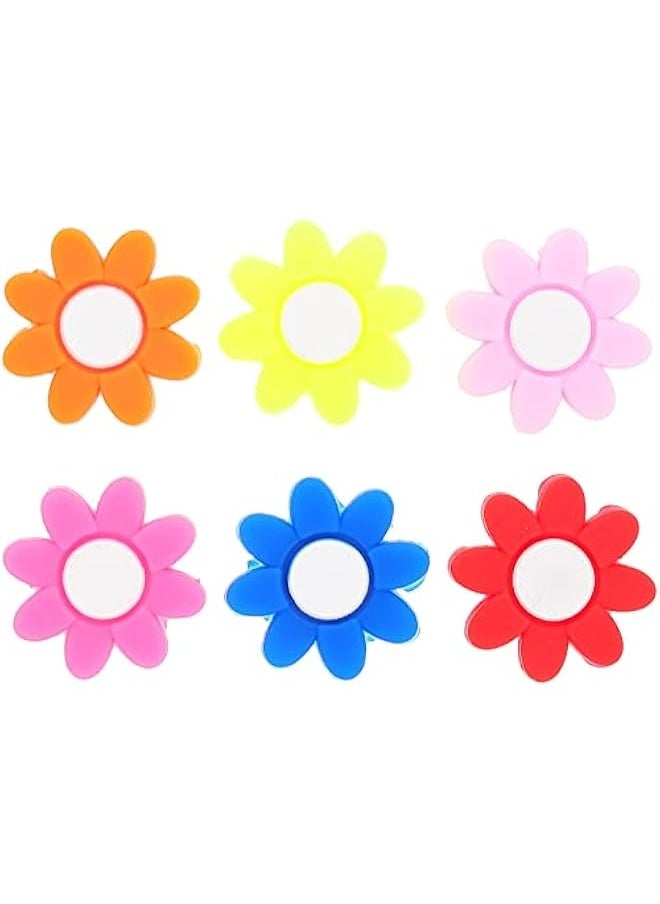 Generic 6Pcs Tennis Racket Dampener Flower Shape Tennis Dampener Racket Shocks Absorbing Tool  - Image 1