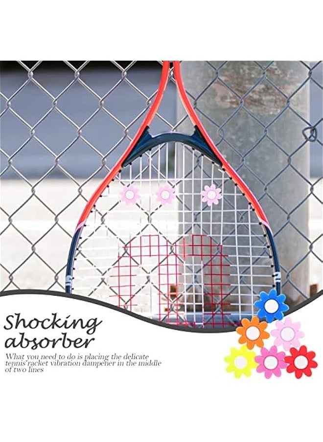 Generic 6Pcs Tennis Racket Dampener Flower Shape Tennis Dampener Racket Shocks Absorbing Tool  - Image 4