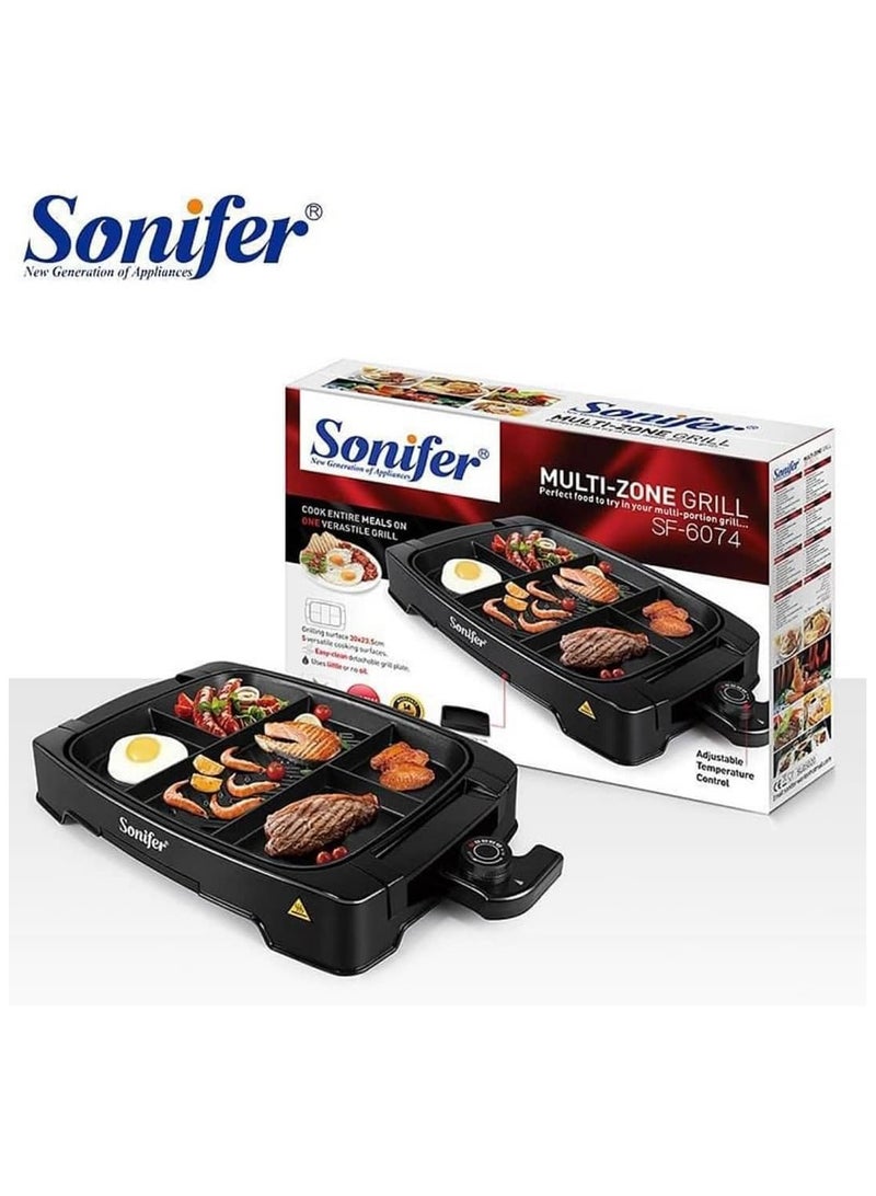 سونفير Sonifer SF-6074 Electric Grill and Electric Griddles 1500W SF-6074 black - Image 1