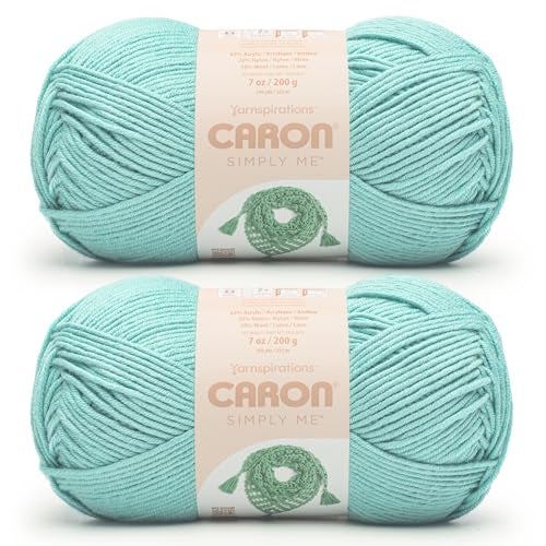 Caron Simply Me Moonstone Yarn 2 Pack of 200g 7oz 62 Acrylic 20 Nylon 18 Wool 5 Bulky 246Yards KnittingCrochet - Image 1