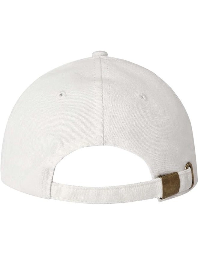 SARAOONT 100% Cotton White Baseball Dad Cap - Adjustable Size Hat for Running, Workouts, and Outdoor Activities - Baseball Cap for Men and Women - Image 2