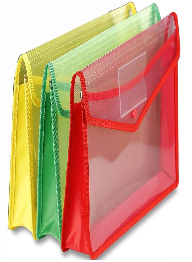 Eclet Transparent A4 Size Document File | Storage Bag with Snap Button for Certificates/Legal Documents | Set of 3| Plastic Bags | Documents File | - Image 1