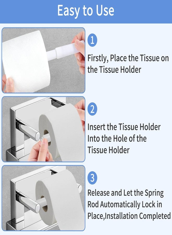 MixPeak 4 Pcs Toilet Paper Holder Spring Loaded,Plastic Toilet Tissue Roll Holder Insert, Tissue Holder for Bathroom,White Toilet Paper Holder Replacement Rod for Toilet or Bathroom Fixture - Image 3
