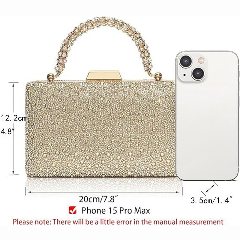 CARIEDO Women's Evening Bag Elegant Clutch Sophisticated Diamond Handbag Prom Wedding Party - Image 3