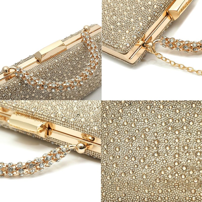 CARIEDO Women's Evening Bag Elegant Clutch Sophisticated Diamond Handbag Prom Wedding Party - Image 5