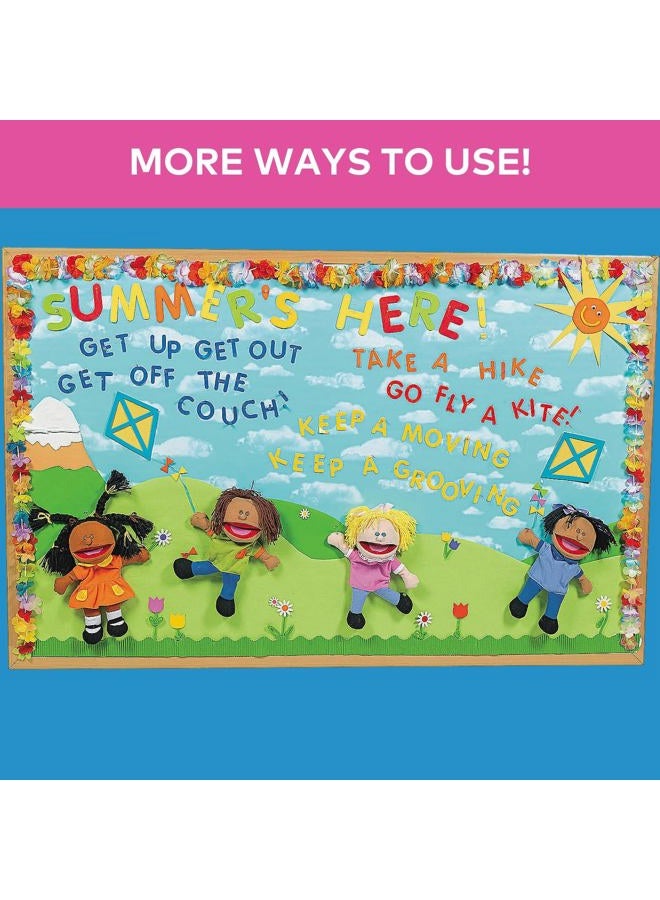 Fun Express Plush Happy Kids Hand Puppets Multi-Ethnic Collection Novelty (Set of 8) - Image 5