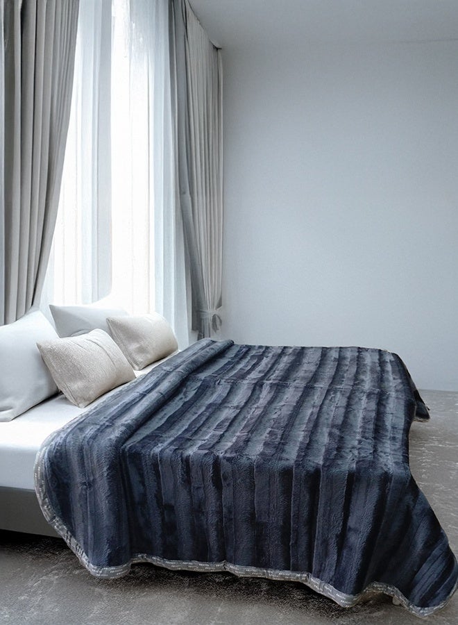 مورا سباين بطانية مورا بريميوم فروه ناعم الموديل: 970 المقاس: 240x260 سم إسبانية الصنع. - Image 1