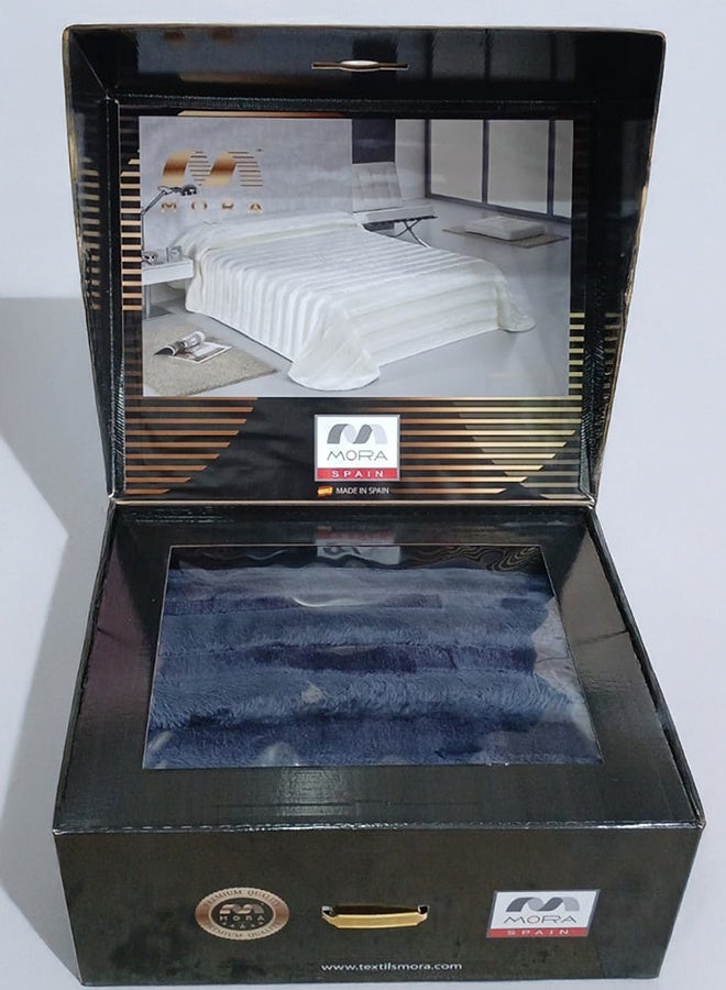 مورا سباين بطانية مورا بريميوم فروه ناعم الموديل: 970 المقاس: 240x260 سم إسبانية الصنع. - Image 2