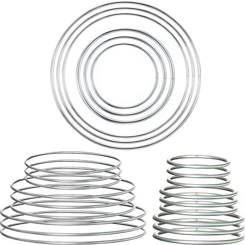 Hotop Metal Rings Hoops Metal Dream Catcher Macrame Steel Craft Rings Floral Hoop for Wreaths Macrame Projects(24 Pcs,Circle) - Image 1
