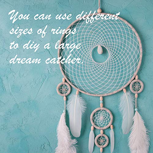 Hotop Metal Rings Hoops Metal Dream Catcher Macrame Steel Craft Rings Floral Hoop for Wreaths Macrame Projects(24 Pcs,Circle) - Image 4