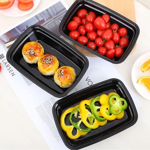 V4L Plastic Rectangle Container With Lid- 750Ml, Pack Of 10, Black - Image 4
