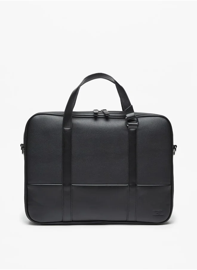 ال بي ال من شو اكسبرس Solid Laptop Bag with Detachable Strap and Zip Closure