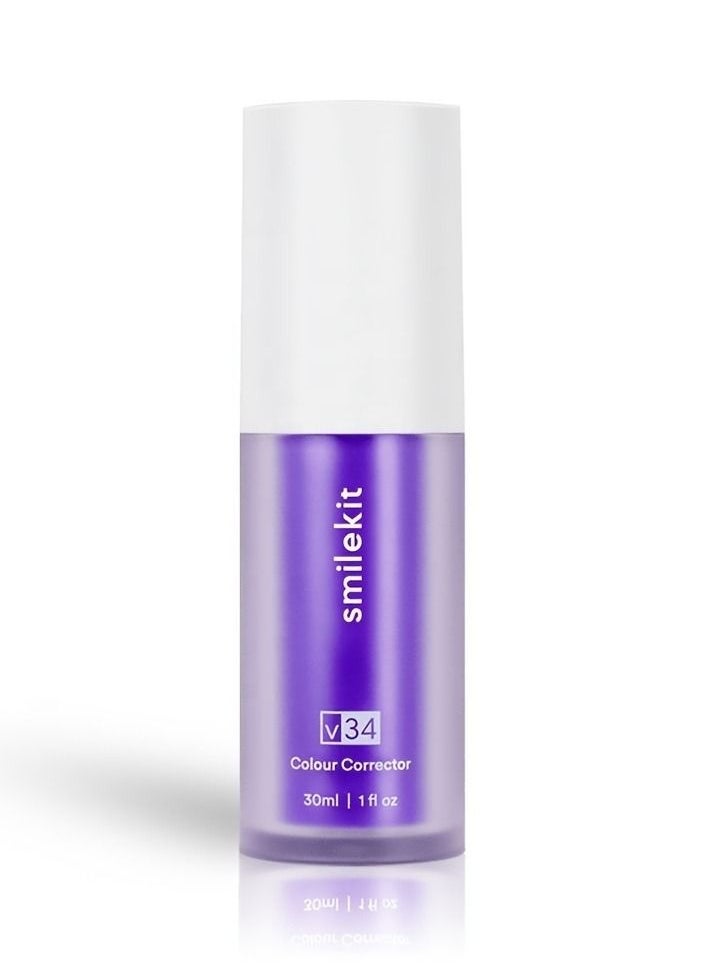 SMILEKIT v34 Colour Corrector, Purple Teeth Whitening, Tooth Stain Removal, Teeth Whitening Booster, Purple Toothpaste, Colour Correcting, Hismile V34, Hismile Colour Corrector, Tooth Colour Corrector  - Image 1