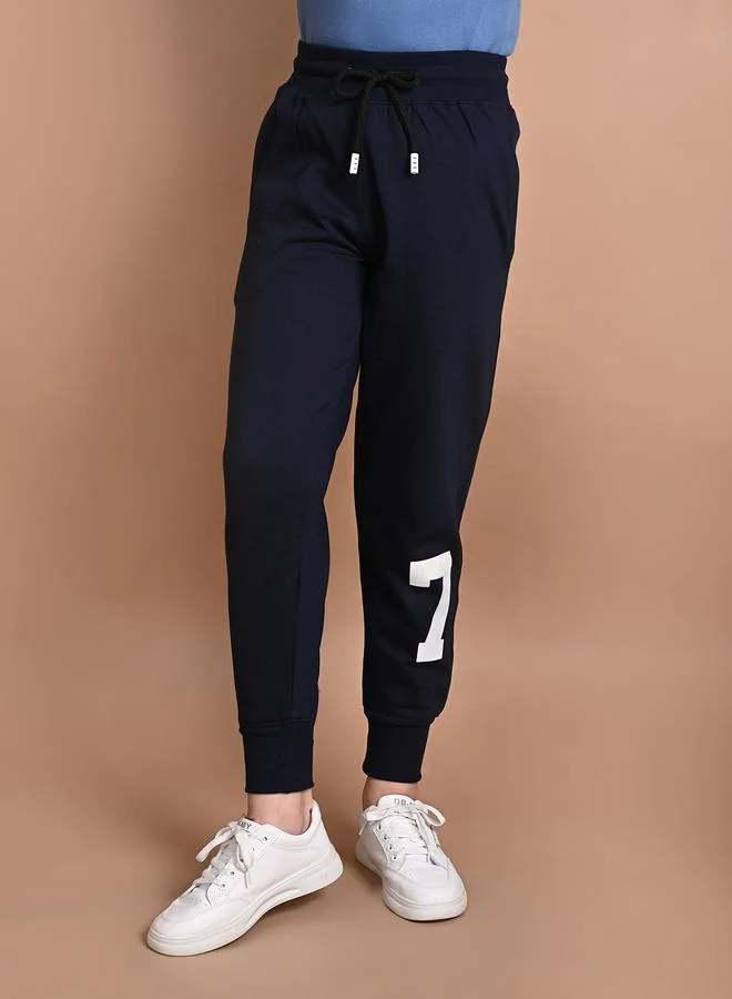 LILPICKS Number Print Taping Detail Drawstring Joggers
