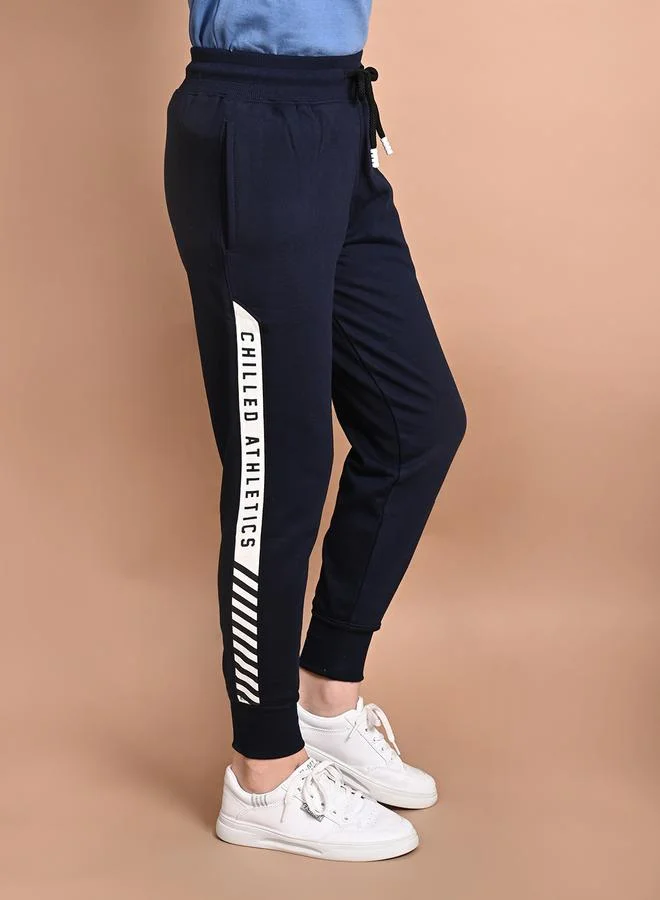 LILPICKS Number Print Taping Detail Drawstring Joggers
