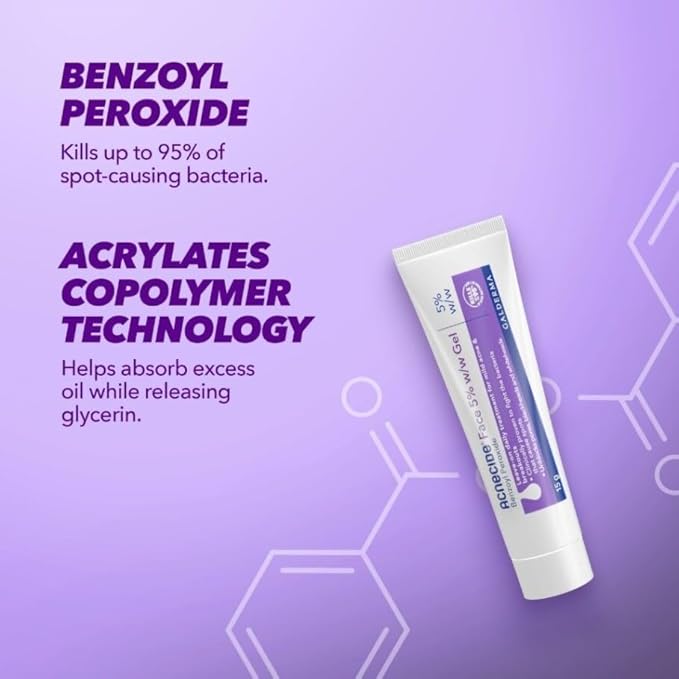 Acnecide Face Gel 5 Benzoyl Peroxide Acne Treatment for Spot Prone Skin 15g - Image 4