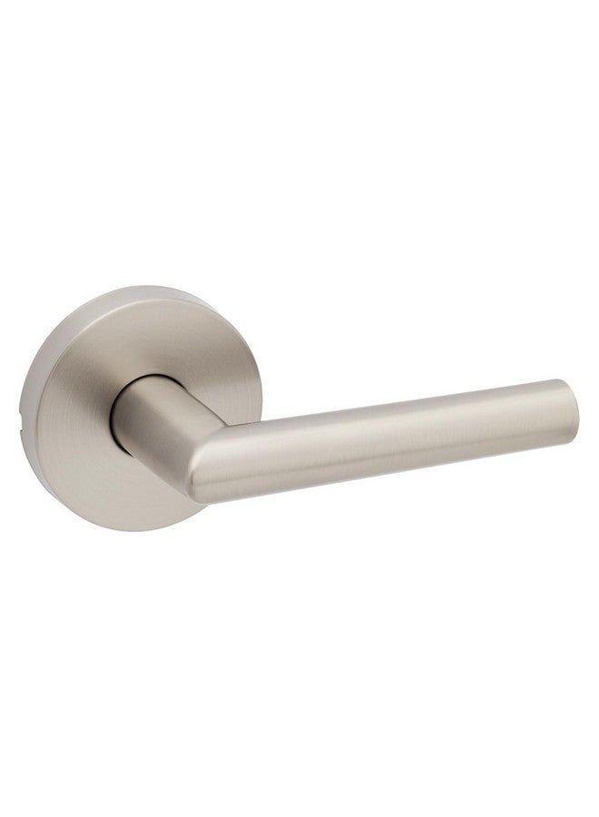 Kwikset Milan Interior Passage Door Handle, Lever For Closet and Hallway Doors, Reversible Non-Locking Handle Lever, Satin Nickel - Image 1
