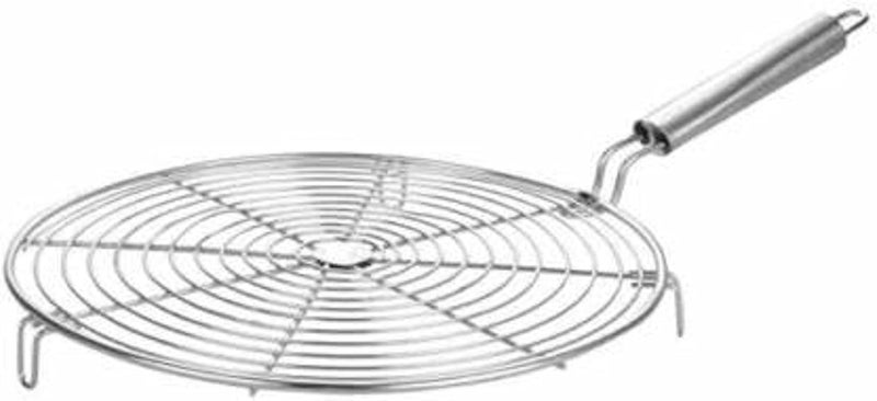REGIUS REGIUS Stainless Steel Roaster Papad Jali Roti Grill Chapati Barbecue Grill with Wooden Handle  - Image 3