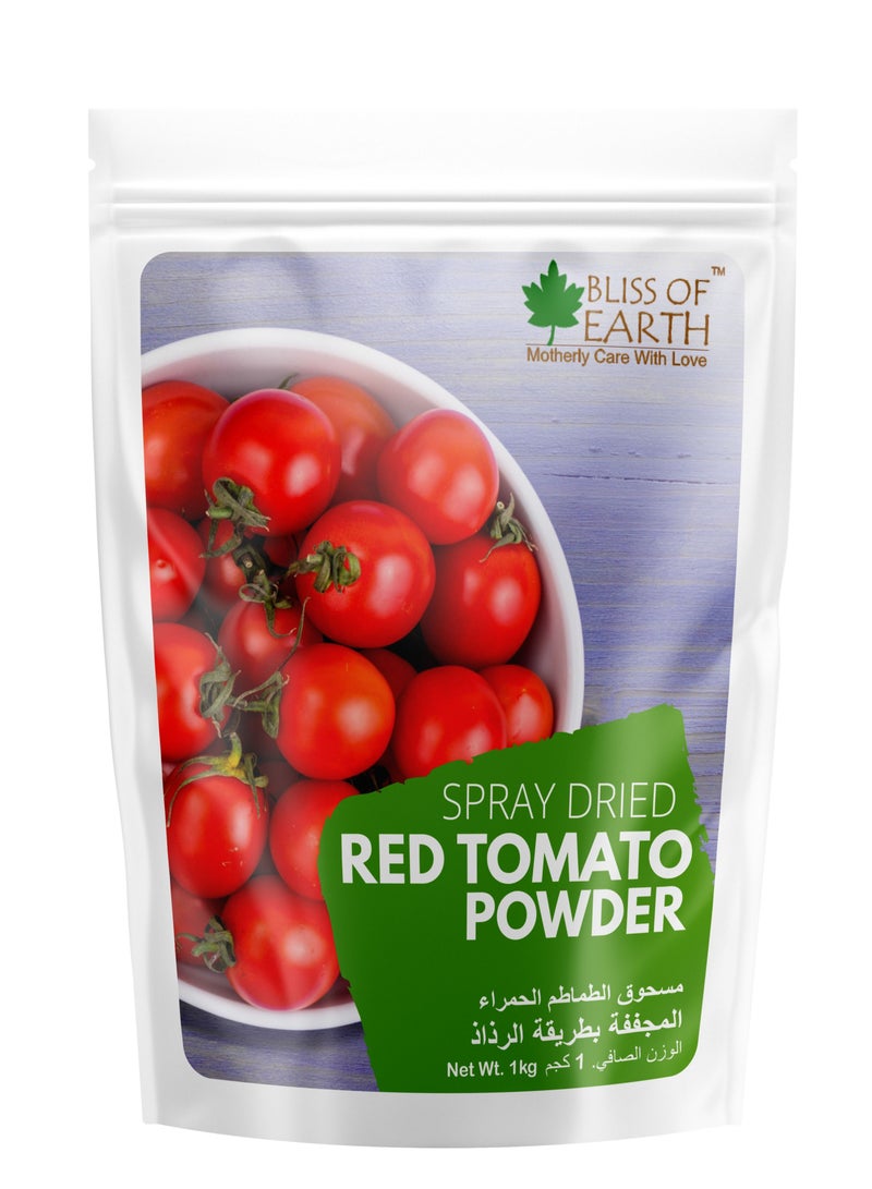 BLISS OF EARTH 35.5 oz Tomato Powder Organic Instant Ready Mix Tangy & Delicious Taste Great for Instant Soups Tomato Paste Seasoning & Skin 1KG 