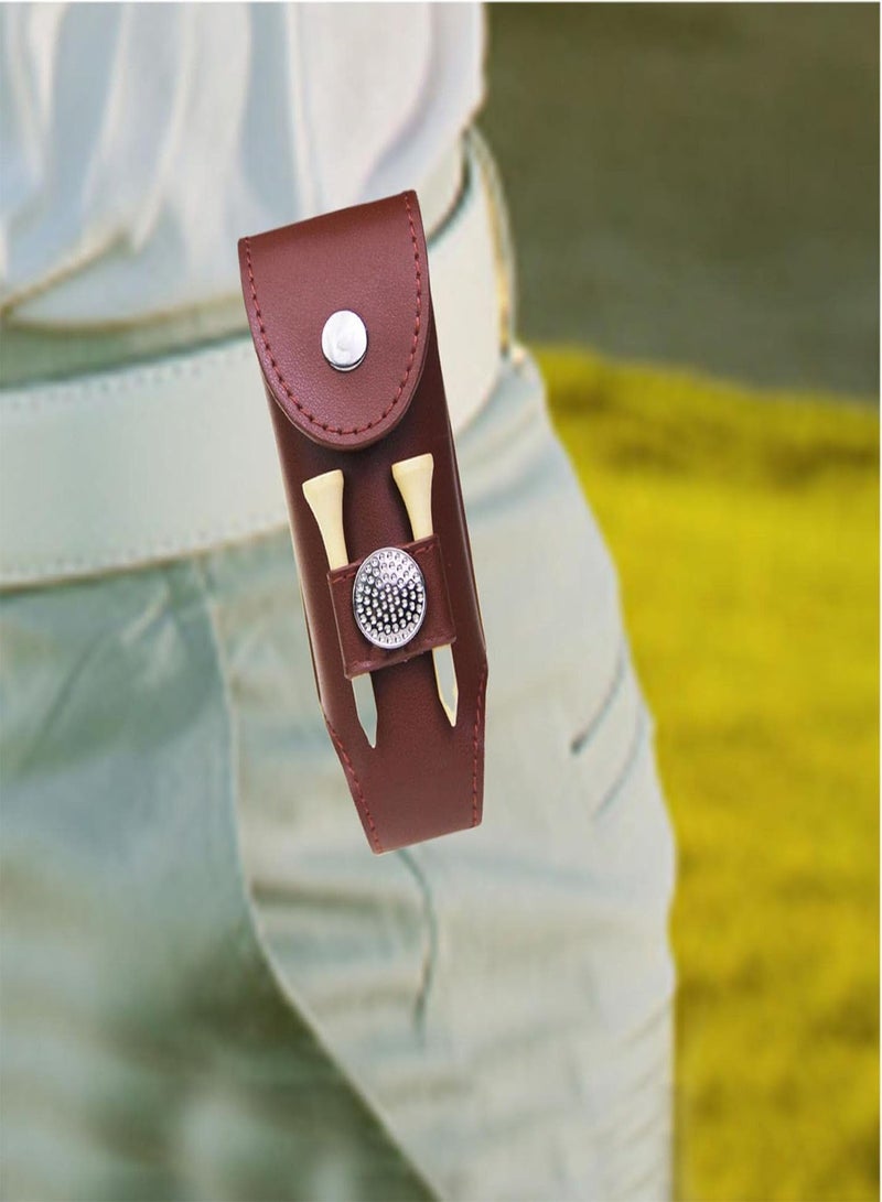 GGOOT 2 Pcs Golf Ball Holder Pouch | Golf Holder Pouch With Magnetic Buckle,Portable Golf Ball Two-in- Storage Bag Accessory For 3 Golf Ball 2 s - Image 2