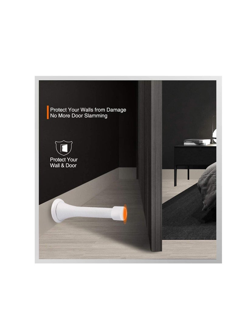 واي آند دي عبوتان من سدادات الباب الزنبركية باللون الأبيض - سدادة باب زنبركية مرنة مقاس 3-1 / 4 بوصات مع أطراف ممتصة للصدمات المطاط - Image 2