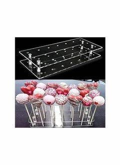 Y&D Cake Pop Display Stand, 21 Hole Clear Acrylic Lollipop Holder Weddings  - Image 1