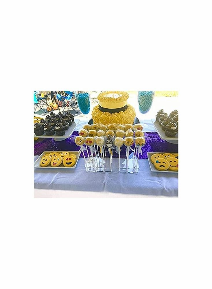 Y&D Cake Pop Display Stand, 21 Hole Clear Acrylic Lollipop Holder Weddings  - Image 3