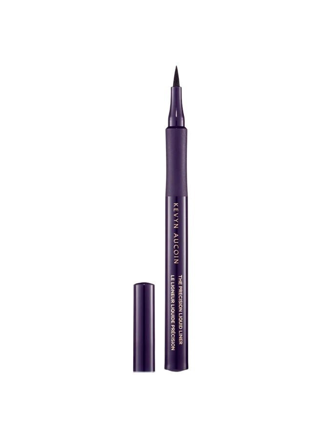 Kevyn Aucoin The Precision Liquid Liner, Black: Easy use with a glide-on felt tip eyeliner. Ultrafine precise applicator for sharp lines. Light to heavy application. Smudge-proof. All day long wear. - Image 1