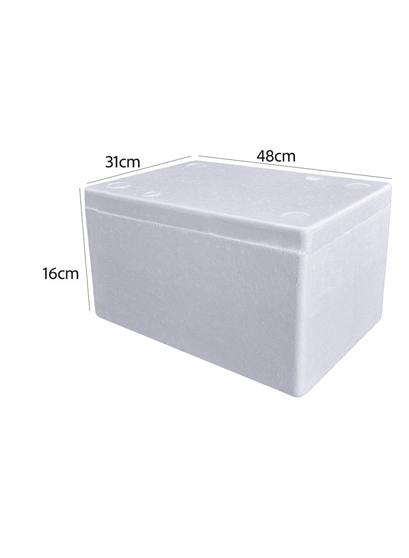 Ideal Pack Insulated Fish Box – 48 x 31 x 16 cm | Durable, Lightweight Cooler Box for Fresh Seafood, Meat, and Frozen Goods | Easy to Clean & Reusable - Image 2