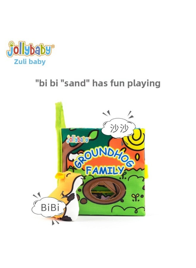 Jollybaby Hole Cloth Book Baby Early Education Baby Cloth Book Tear Not Rot Infant 0-1 Year Old Toy Puzzle-Color:Cave Cloth Book-Caterpillar  - Image 3