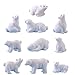 Fevoila 10pcs Polar Bear Figurines Realistic Miniature Ocean Animal Polar Animals Arctic Animals Figurines Cake Toppers Christmas Birthday Gift - Image 2
