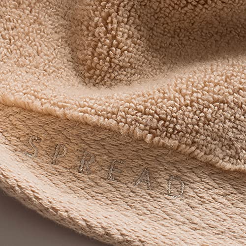 Spread Spain Resort Luxury Hotel & Spa Quality, 720 GSM Luxurious Cotton, 13x13 Inches 2 Piece Face Towel Set for Maximum Softness & Absorbency, Ultra-Durable - Beige - Image 2
