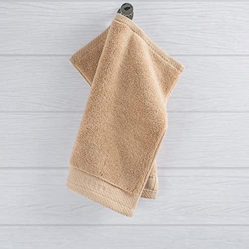 Spread Spain Resort Luxury Hotel & Spa Quality, 720 GSM Luxurious Cotton, 13x13 Inches 2 Piece Face Towel Set for Maximum Softness & Absorbency, Ultra-Durable - Beige - Image 3